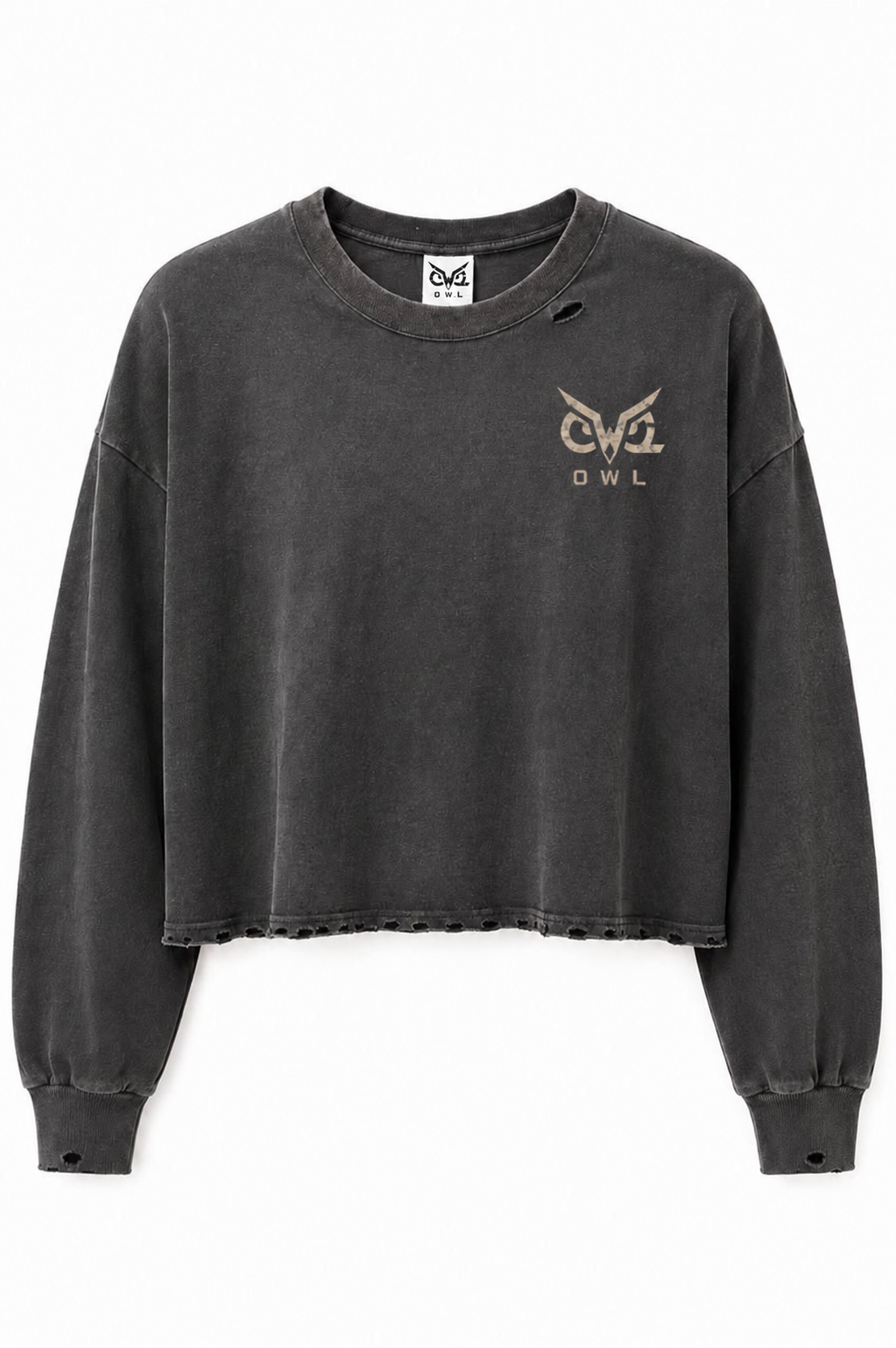 OWL One Way Living Distressed Long Sleeve